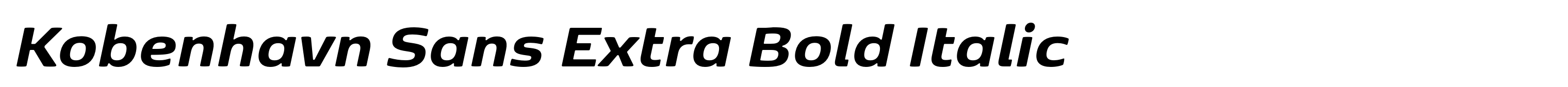 Kobenhavn Sans Extra Bold Italic